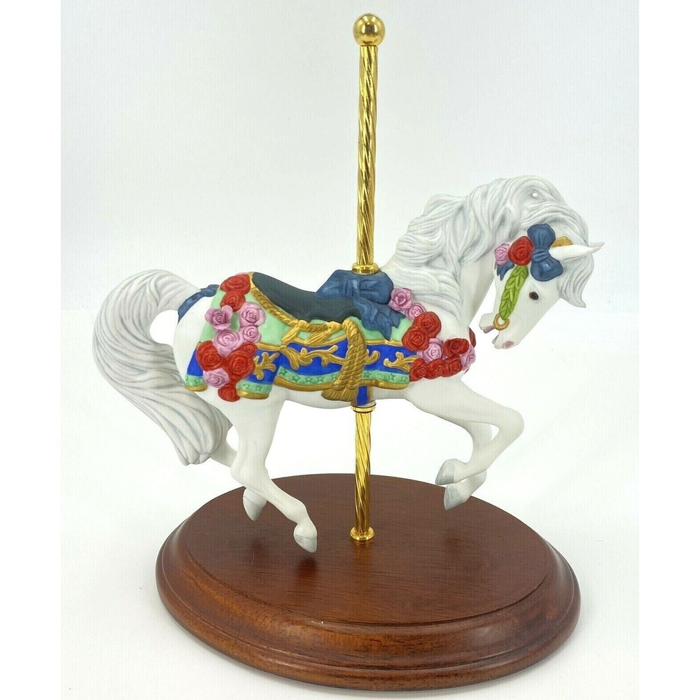 Vintage Carousel Enchantment By Lynn Lupetti -1988 The Franklin Mint Horse Mint